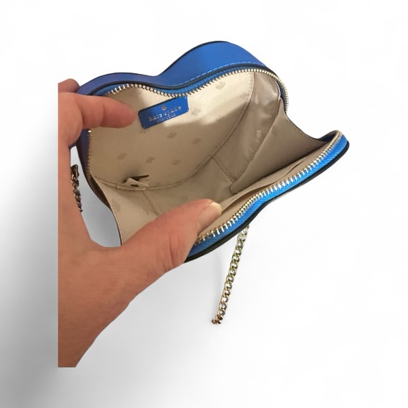 Kate Spade Vibrant Blue Heart Crossbody Bag - Picture 6 of 8